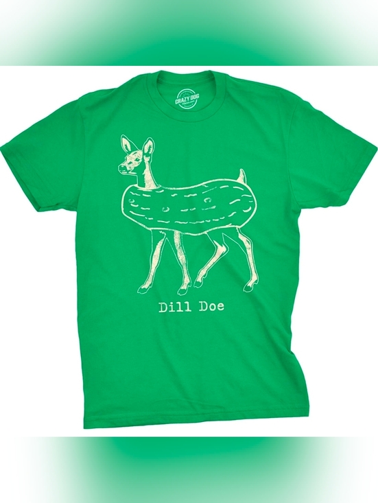 Crazy Dog T-Shirts Other - Graphic Men's Green T-shirt In Size Large. " Dill Doe ", New